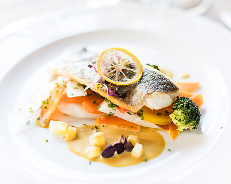 Fisch-Speise im Hotel Solaria Ischgl